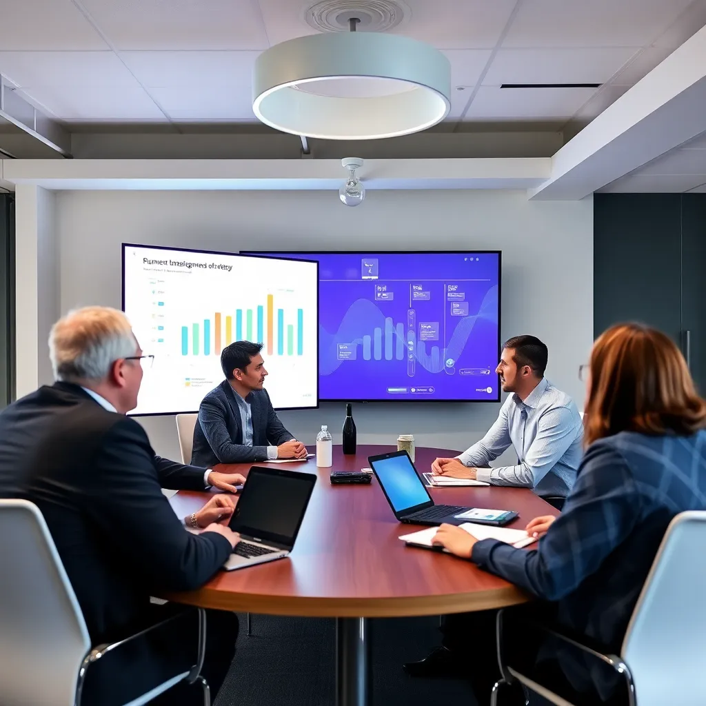 Belgisch management team in vergadering bespreekt digitale transformatie strategie
