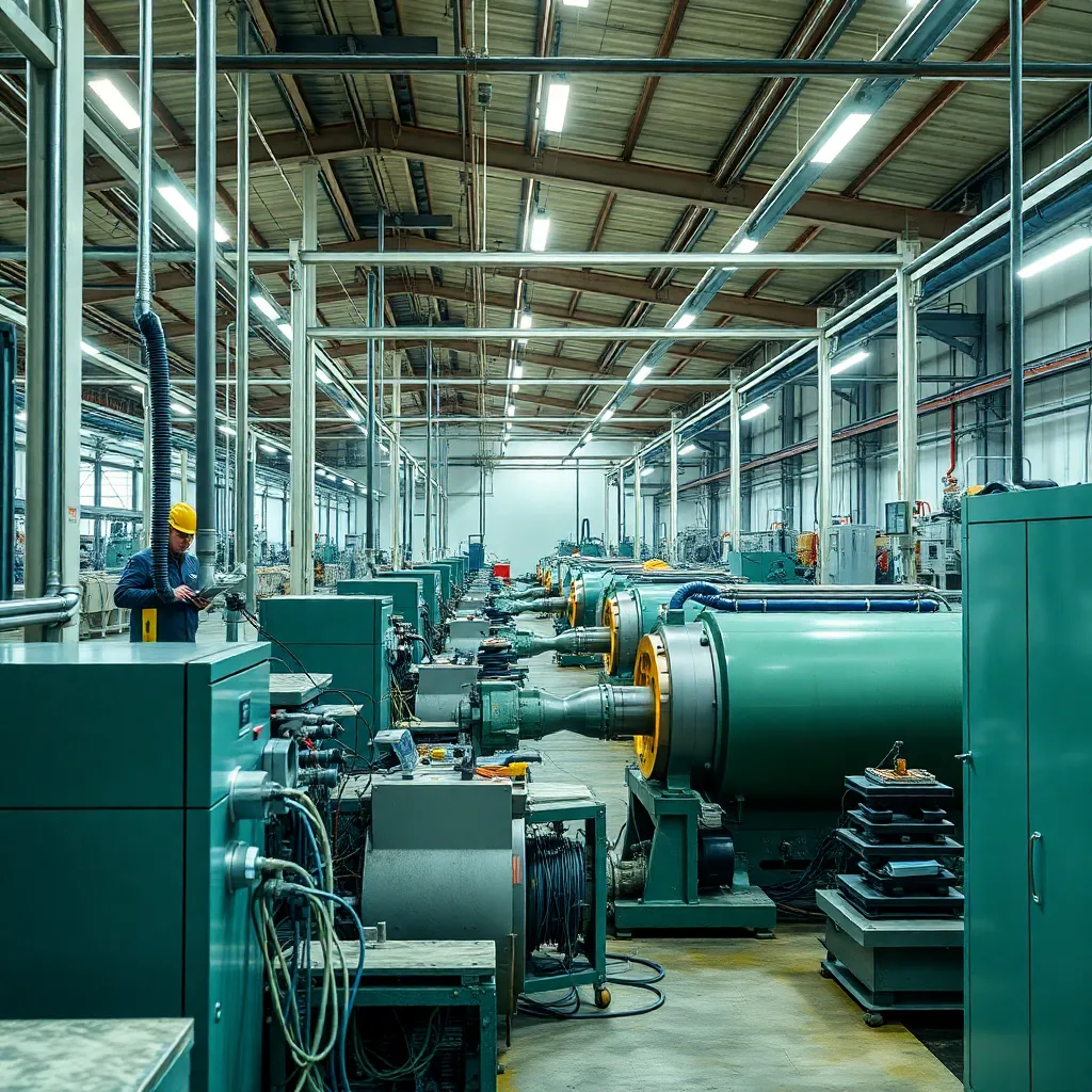 Productiefaciliteit met verouderde apparatuur en inefficiënte werkstroom